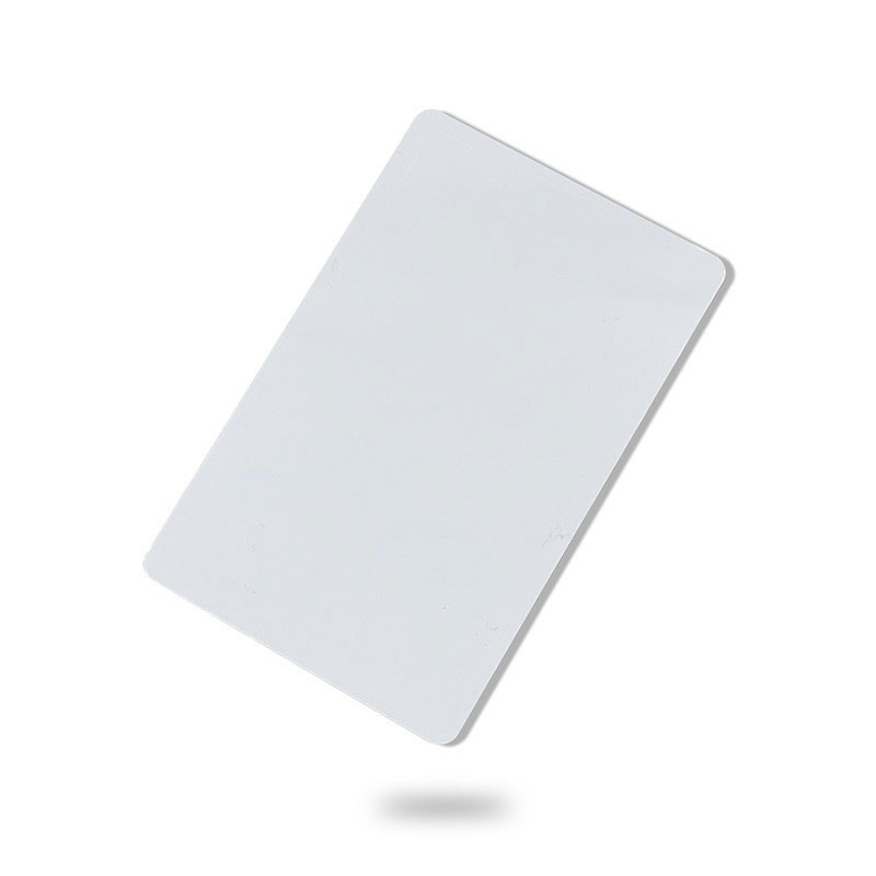 Cartão plástico RFID UHF branco em branco para impressão térmica