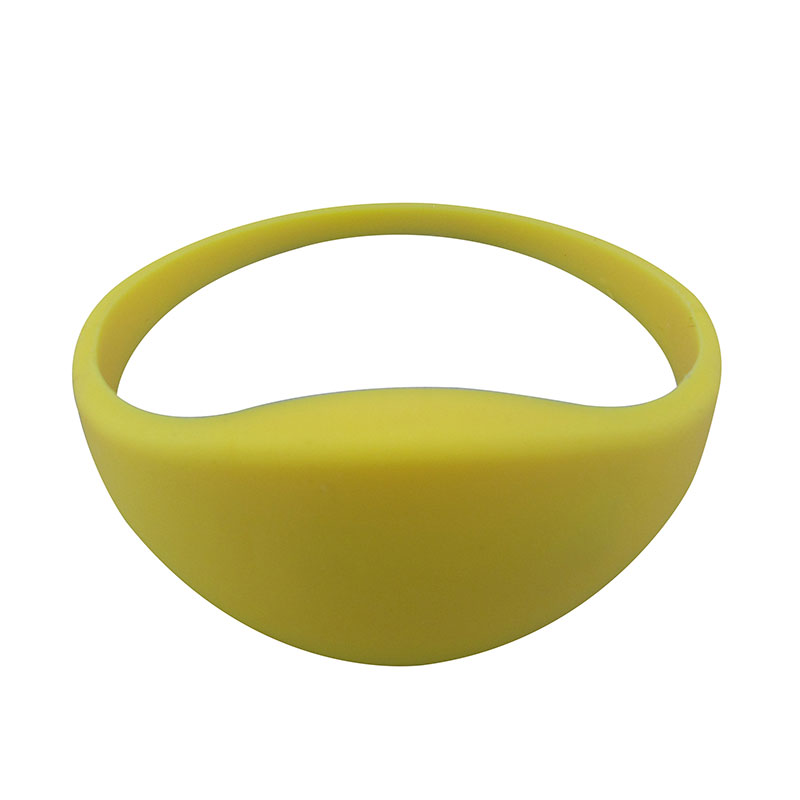 Pulseira oblata de identificação passiva à prova d'água esbelta RFID silicone pulseira de mão para fitness